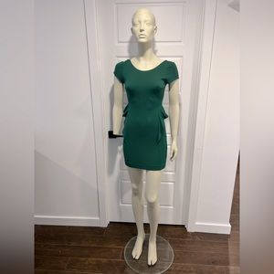 Zara green peplum mini dress
